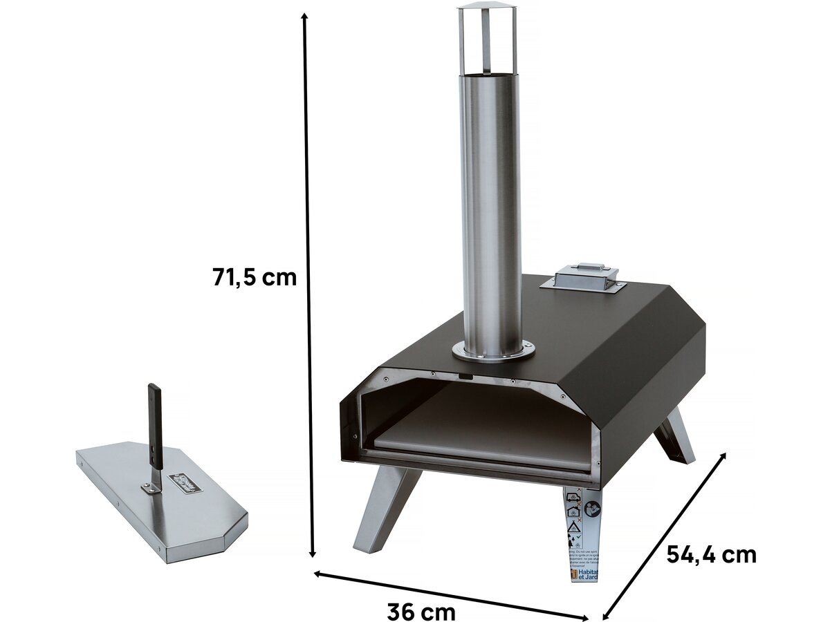 Forno per pizza a pellet "Master" - 36 x 54,4 x 71,5 cm