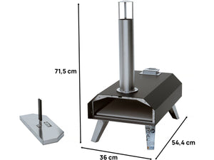 Forno per pizza a pellet "Master" - 36 x 54,4 x 71,5 cm