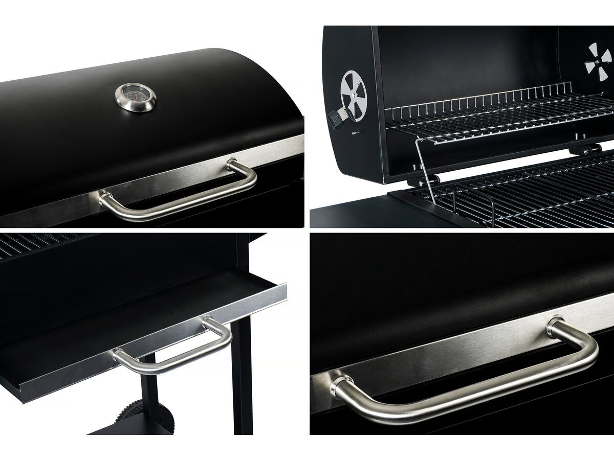 Barbecue a carbonella "Bizon" - 119 x 50 x 101 cm - Nero