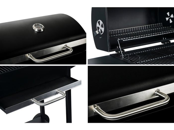 Barbecue a carbonella "Bizon" - 119 x 50 x 101 cm - Nero