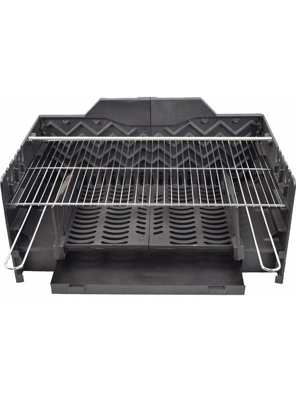 Barbecue da giardino, Griglia a carbone in ghisa da incasso