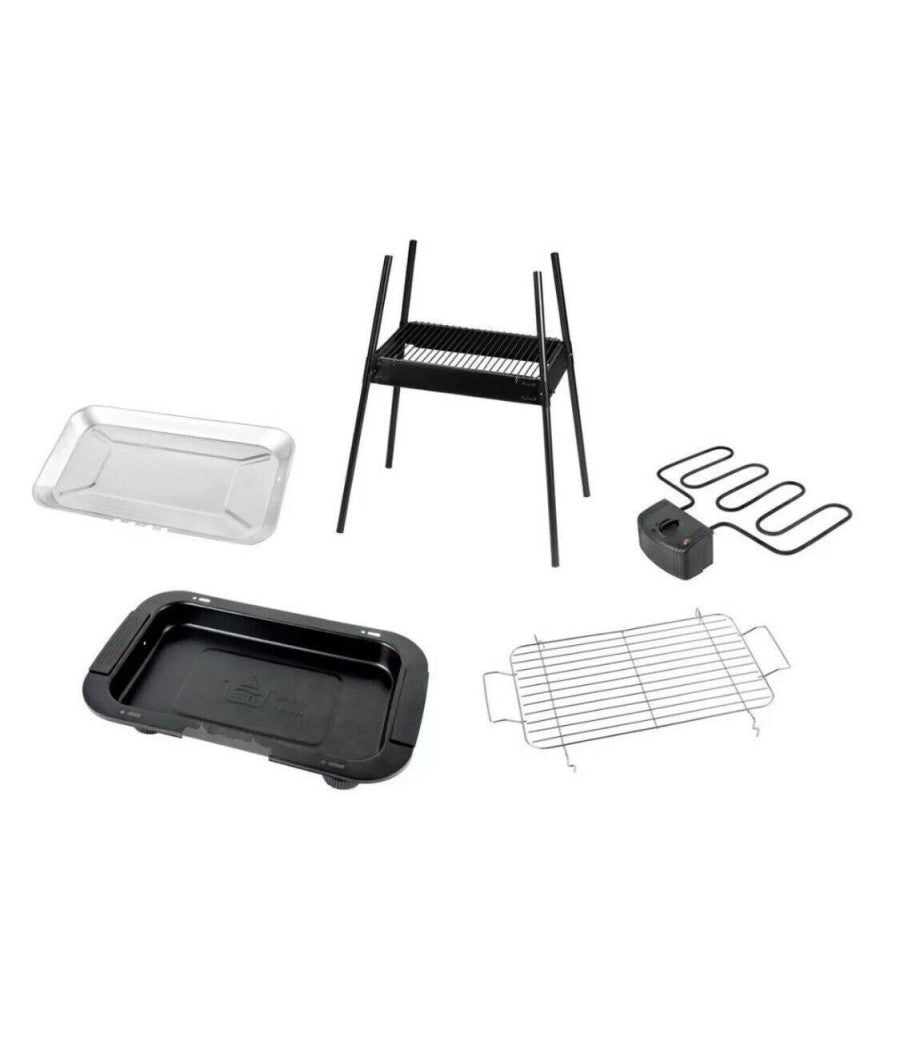 Barbecue Elettrico Bbq Supporto Griglia Elettrica Bistecchiera Da Tavolo 2000w         