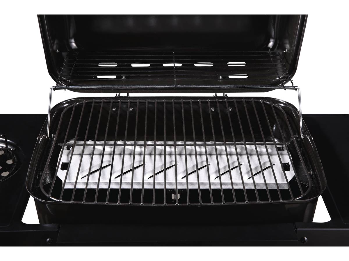 Barbecue gas "Party 3" - 3 piastre di cui 1 laterale - 9.38 kW -Nero