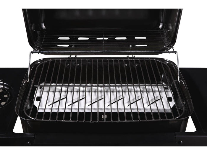 Barbecue gas "Party 3" - 3 piastre di cui 1 laterale - 9.38 kW -Nero