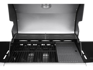 Barbecue a gas "Bingo 5" - 5 piastre di cui 1 laterale - 15.2kW + Fodera di protezione - Argentato con LED