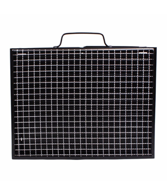 Barbecue Portatile A Carbonella Per Grigliate Carne Pesce Verdure 20x35x27 Cm         