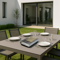 Barbecue portatile in acciaio inox TRENDY, compatto ed elegante – 44 x 29,5 x 12 cm