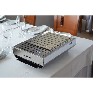 Barbecue portatile in acciaio inox TRENDY, compatto ed elegante – 44 x 29,5 x 12 cm