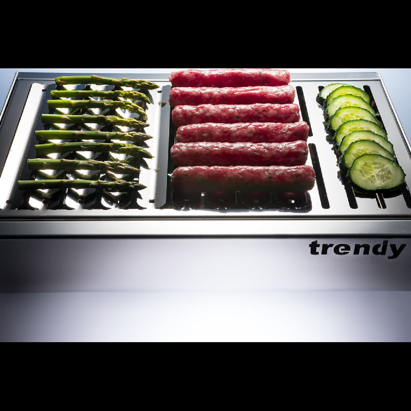 Barbecue portatile in acciaio inox TRENDY, compatto ed elegante – 44 x 29,5 x 12 cm