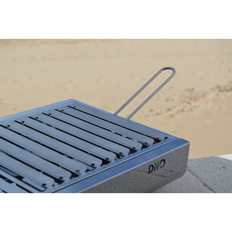 Barbecue portatile in acciaio inox TRENDY, compatto ed elegante – 44 x 29,5 x 12 cm