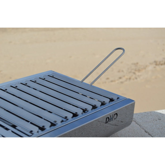 Barbecue portatile in acciaio inox TRENDY, compatto ed elegante – 44 x 29,5 x 12 cm