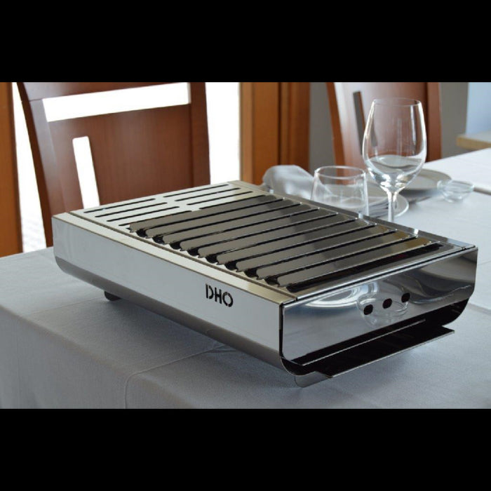 Barbecue portatile in acciaio inox TRENDY, compatto ed elegante – 44 x 29,5 x 12 cm
