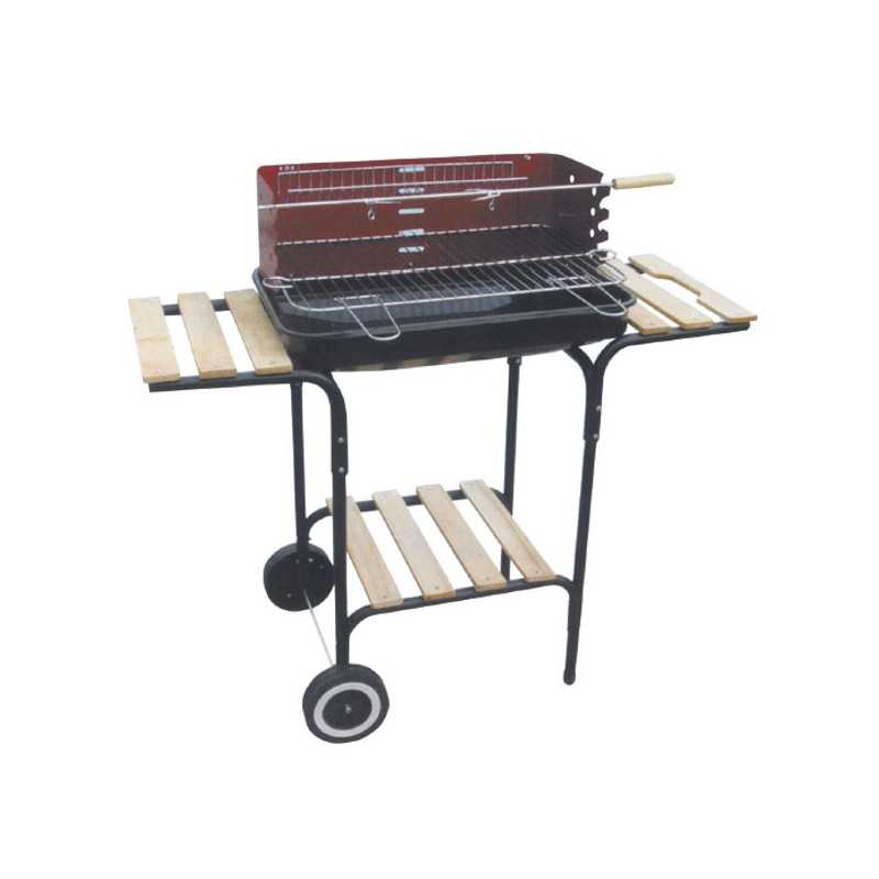 Barbecue Rettangolare Base Legno 58X38 h 73 Lapillo 00711