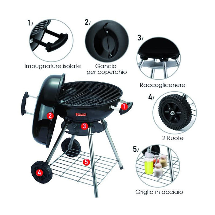 Barbecue Sandrigarden, sg 45k sferico, diametro 45 cm