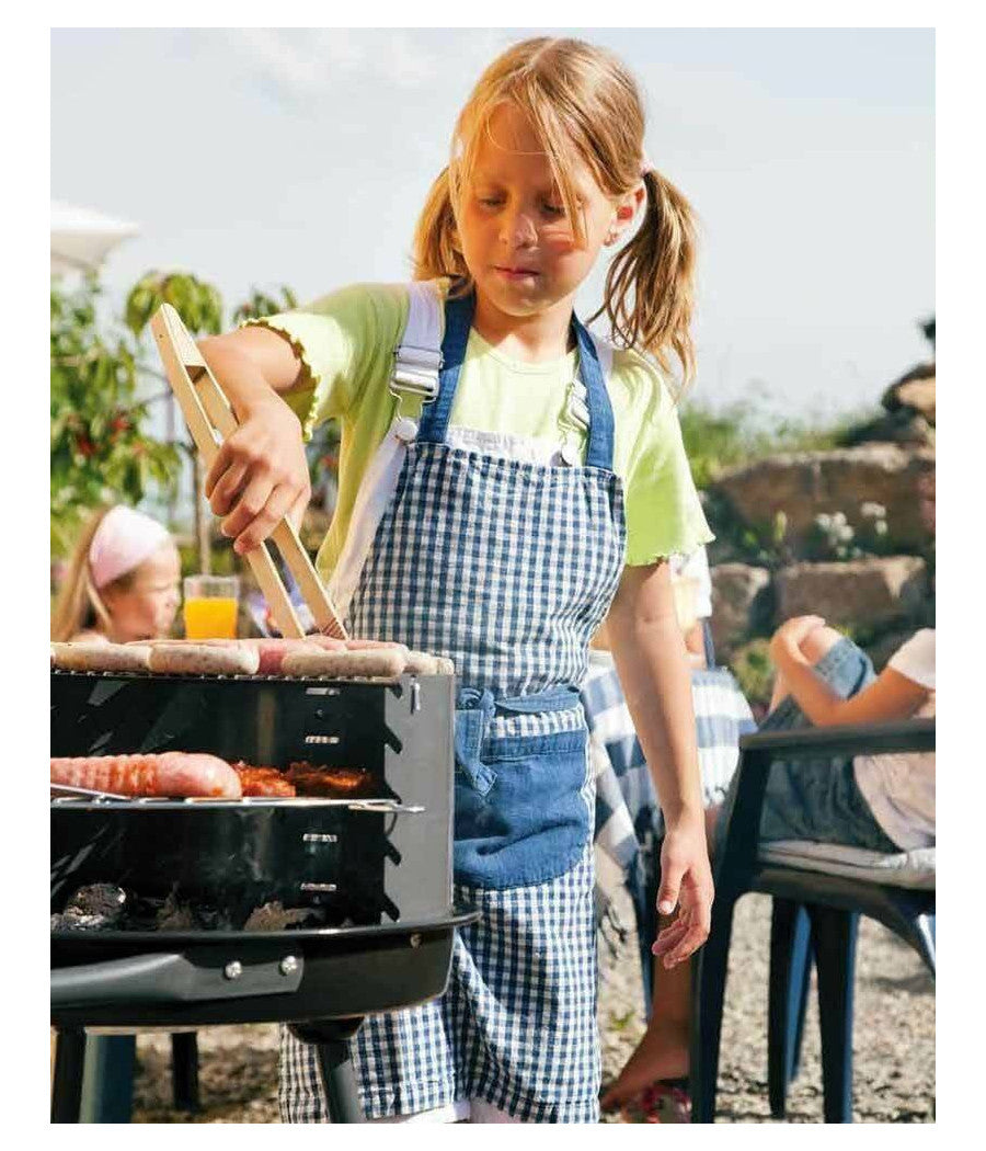 Barbecue Trolley A Carbonella In Metallo E Legno Bbq Braciere Portatile Ripiani         