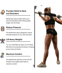 Barbell Squat Pad Cuscino Bilanciere Collo Per Sollevamento Pesi Squat 45x10 Cm  Nero       