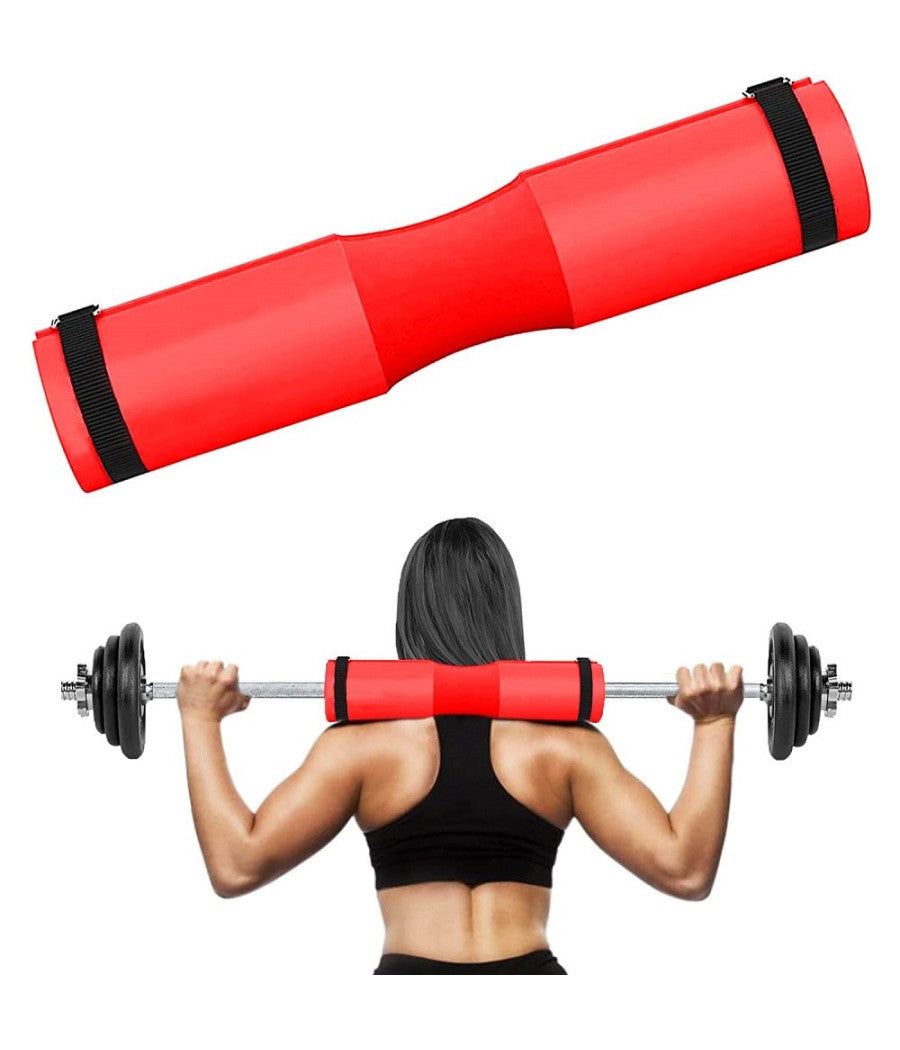 Barbell Squat Pad Cuscino Bilanciere Collo Per Sollevamento Pesi Squat 45x10 Cm  Rosso       