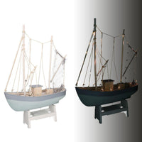 Barca legno con led cm 43xh62x14