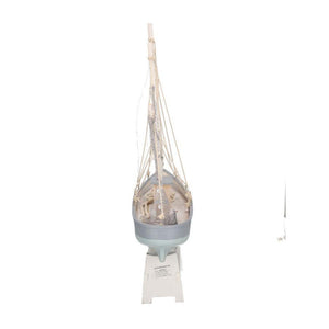 Barca legno con led cm 43xh62x14