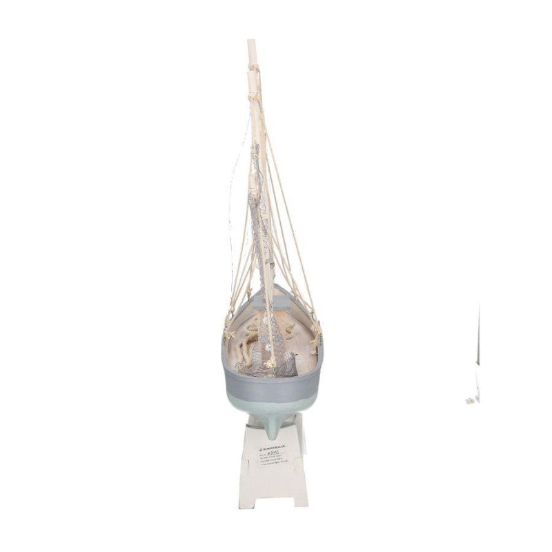 Barca legno con led cm 43xh62x14