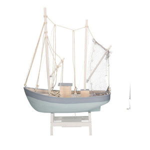 Barca legno con led cm 43xh62x14