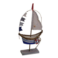 Barca legno e tessuto cm 22x22h45