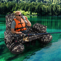 Barca da pesca portatile con spallacci pompa manuale per canna da pesca, Galleggiante da pesca gonfiabile Verde-Sport acquatici