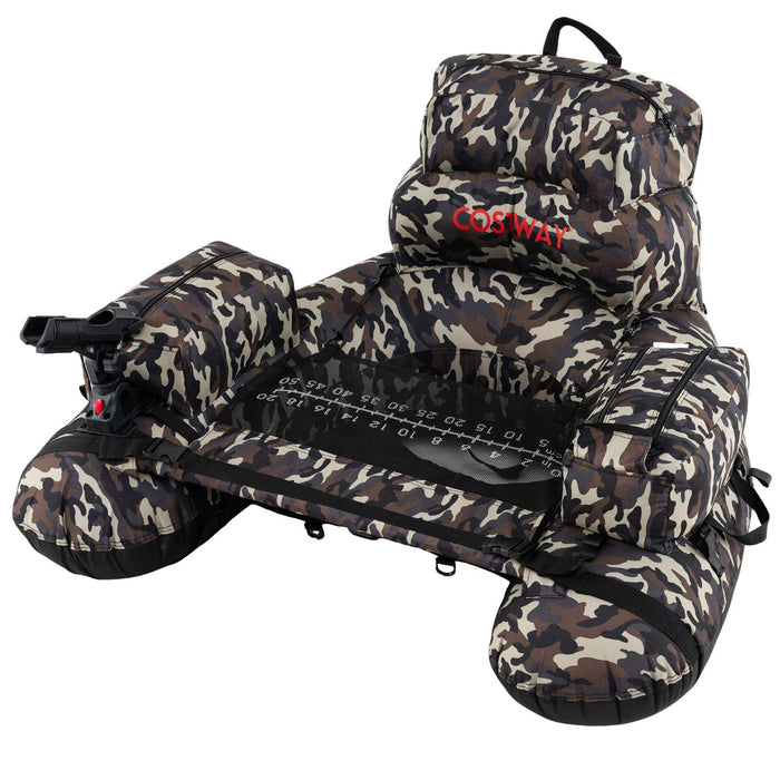 Barca da pesca portatile con spallacci pompa manuale per canna da pesca, Galleggiante da pesca gonfiabile Verde-Sport acquatici