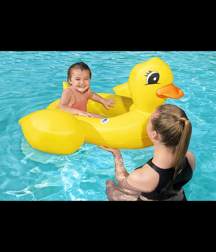 Trade Shop - Barchetta Canottino Papera Gonfiabile Con Altoparlante Integrato 102x99cm 34151 -