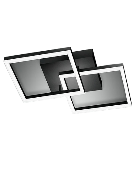 Plafoniera BARD a led moderna 39W Nero 3394-22-101 Fabas Luce