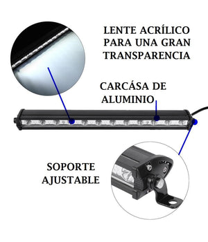 Barra A Led Faro Lampada Supplementare Profondità  Auto Fuoristrada 36 Watt 12v         