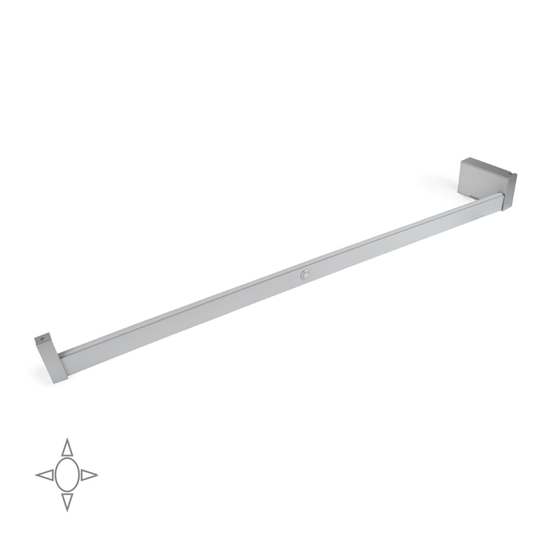 Barra appendiabili per armadi Castor con luce LED, batteria rimovibile e sensore di movimento, 1.008, Anodizzato opaco.
