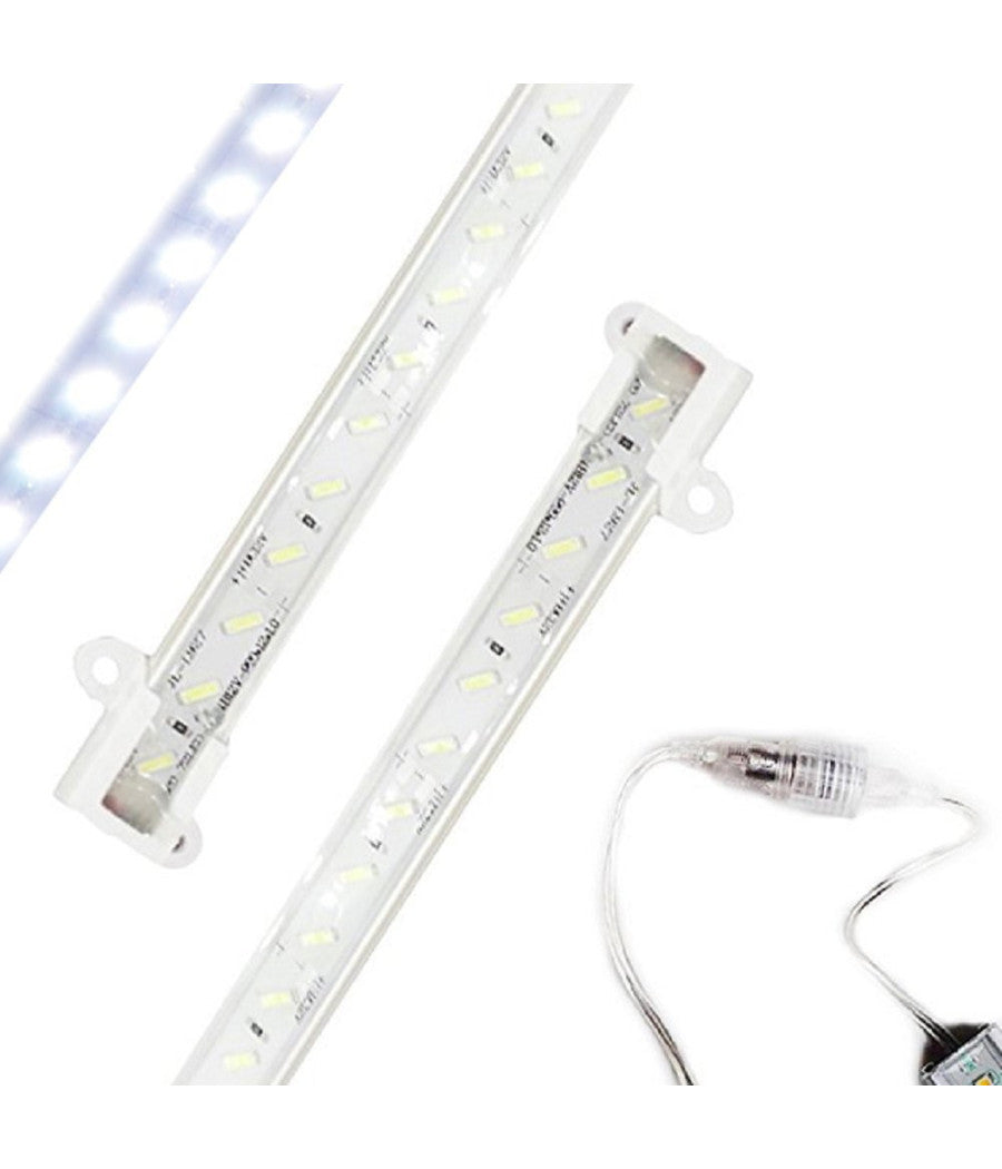 Barra Con Profilo In Alluminio Per Interno Da 1 Metro Con Striscia Rigida A Led         