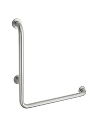 Maniglione bagno disabili, barra di ausilio angolare, 90° 400x400mm, diametro Ø 32mm, acciaio inox 304 satinato - THIRARD