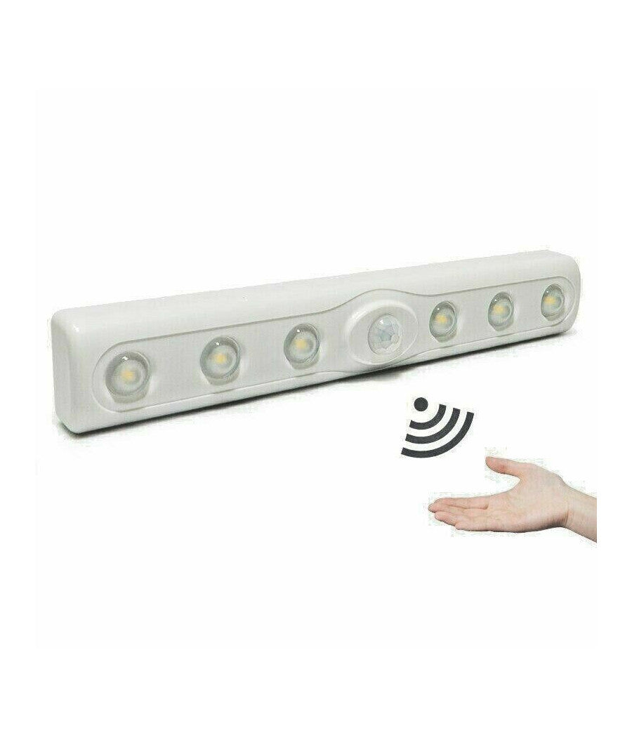 Trade Shop - Barra Led Con Sensore Di Movimento Per Corridoio Armadi Cassetti A Batterie 8010 -
