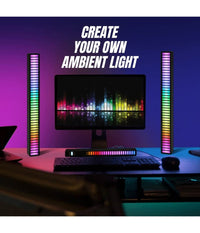 Barra Luminosa Luci Led Rgb 32 Strisce Led Con 18 Colore Sala Giochi Pc Tv Auto         