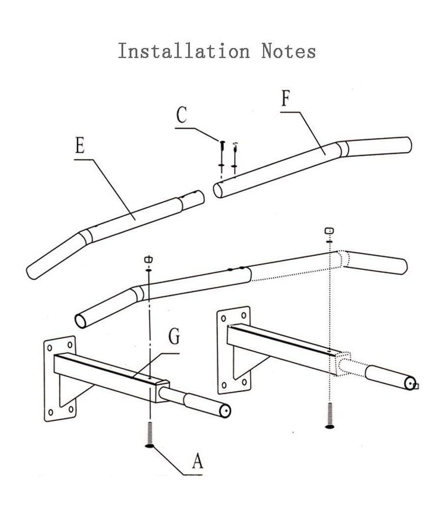 Barra Orizzontale Da Parete Attrezzatura Sportiva Per Trazioni Grip Pull Up Chin         