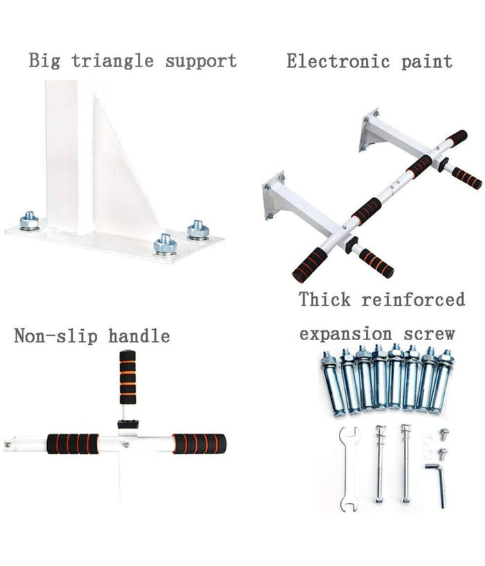 Barra Orizzontale Da Parete Attrezzatura Sportiva Per Trazioni Grip Pull Up Chin         