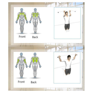 Trade Shop - Barra Per Trazioni Porta Regolabile Fino A 1,5 Mt Palestra Fitness Allenamento -