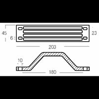 BARRA 115/350 HP IN ALLUMINIO