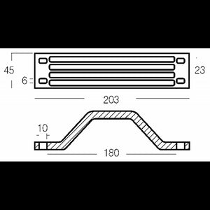 BARRA 115/350 HP IN ALLUMINIO