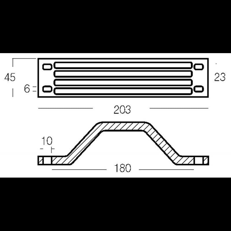 BARRA 115/350 HP IN ALLUMINIO