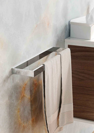 Lineabeta - Porta asciugamani/accessori Skuara L.40 cm in ottone cromato