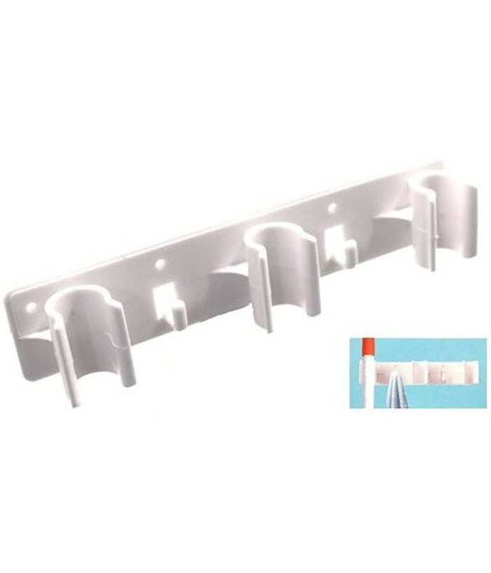 Barra Portascopa Porta Scope Appendi Scope 3 Posti Sostegno Murale Appendiscope         