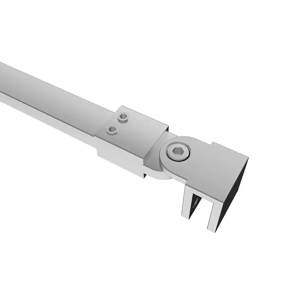 Barra stabilizzatrice walk-in orientabile acciaio cromato per vetri 8mm