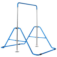 Barra palestra ginnastica espandibile per allenamento bambini ginnasti-Barra palestra pieghevole con struttura triangolare Blu