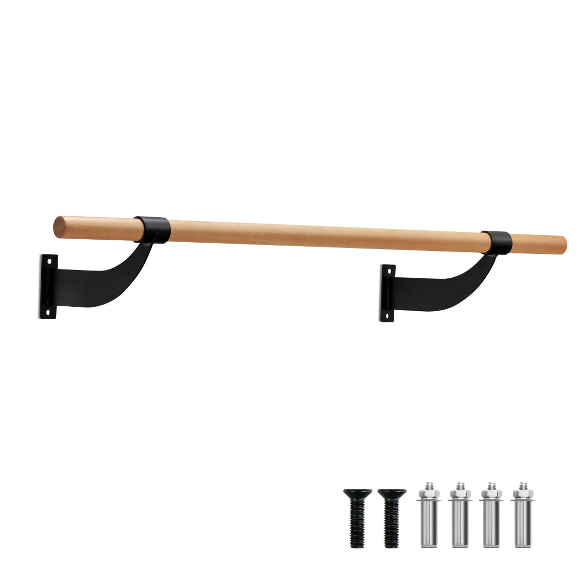 Barra per balletto singola a parete da 120 cm, Attrezzatura per balletto yoga stretching per casa palestra Nera-Sbarre da danza