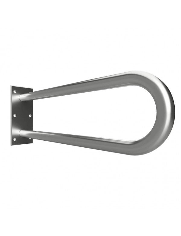 Maniglione a forma di U HELP 813 in acciaio satinato 82,9x25x10cm