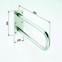 Maniglione di sollevamento a forma di U HELP 600 in acciaio satinato 61x25x10cm