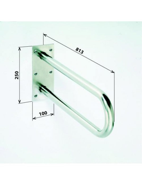 Maniglione a forma di U HELP 813 in bianco 82,9x25x10cm